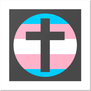 Trans Pride Cross Posters and Art